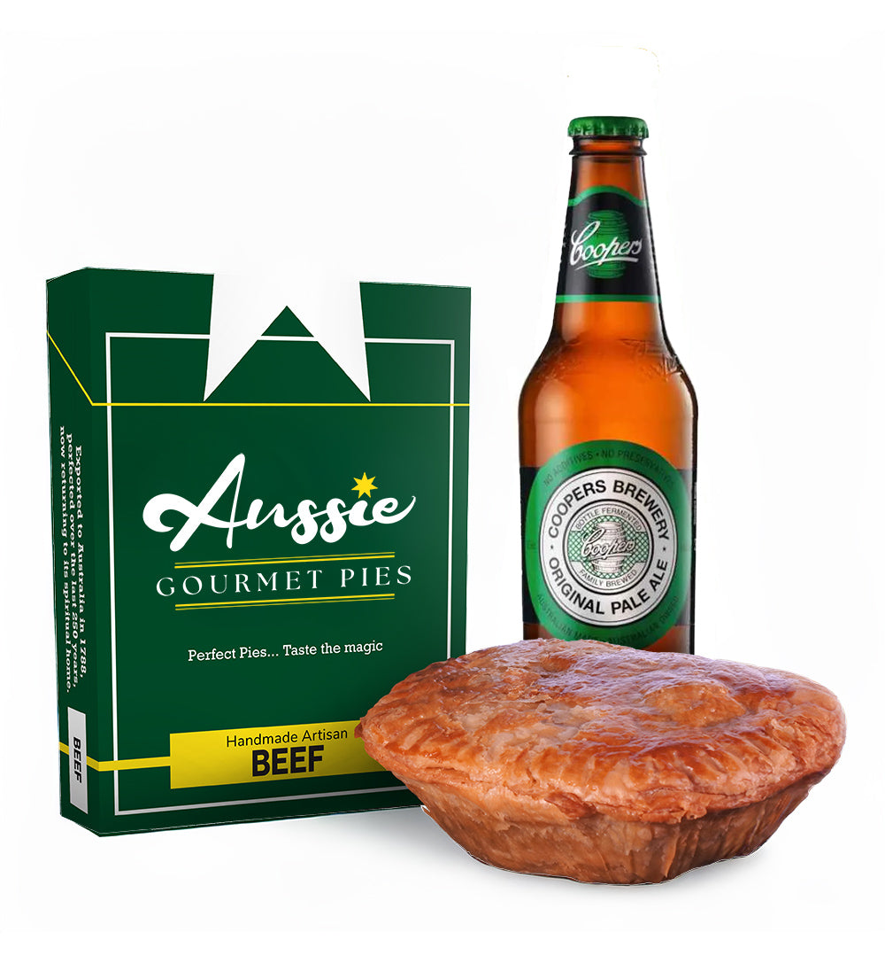 Beef Aussie Gourmet Pie & Coopers