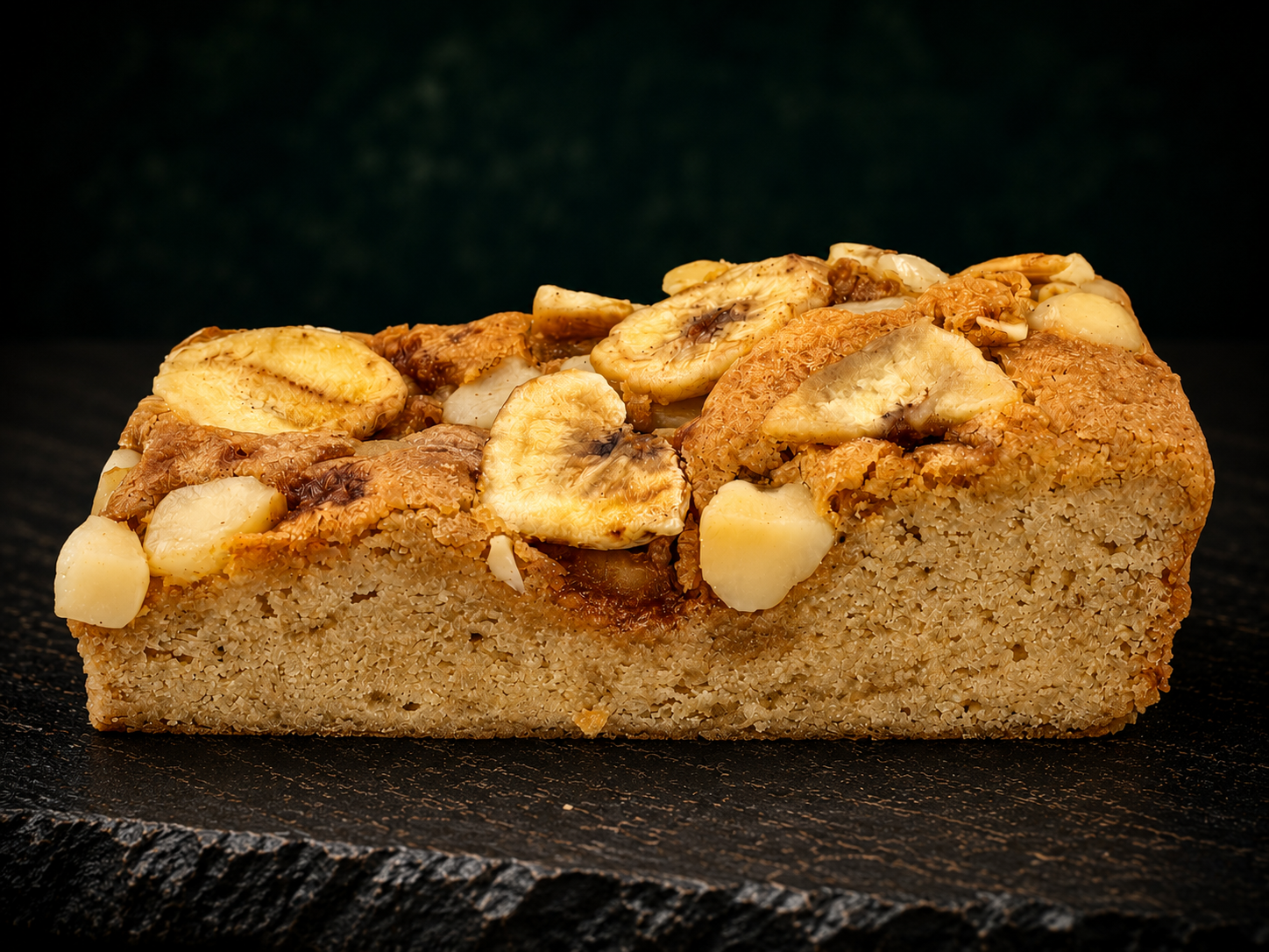 Banana Macadamia and Toffee Slice